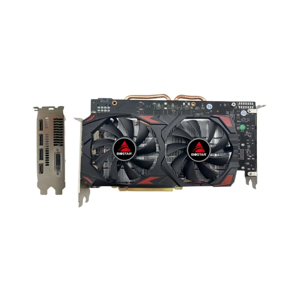 Biostar AMD Radeon Graphic Card RX580 8GB DDR5 Dual Fan view 2